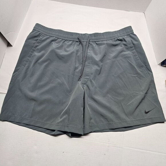 Nike Mens Dri-FIT Gray Standard Fit 7" Athletic Shorts Size XXL Lightweight & Br - Picture 1 of 5